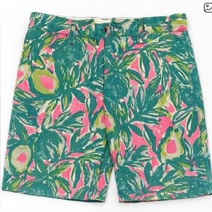 Lilly Pulitzer Teal, Pink & Lime Tropical Print Shorts